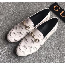 Gucci Stamp Print Loafer White 2018