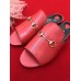 Gucci Leather Flat Slide Red 2018