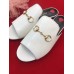 Gucci Leather Flat Slide White 2018