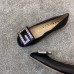 Gucci Leather Ballet Flats Black With Crystal G 551434 2019