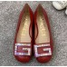 Gucci Leather Ballet Flats Red With Crystal G 551434 2019