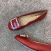 Gucci Leather Ballet Flats Red With Crystal G 551434 2019