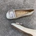 Gucci Leather Ballet Flats White With Crystal G 551434 2019