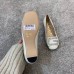 Gucci Leather Ballet Flats White With Crystal G 551434 2019