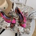 Gucci Snakeskin Pumps with Crystal Double G Fuchsia 2019