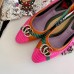 Gucci Snakeskin Pumps with Crystal Double G Fuchsia 2019