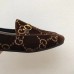 Gucci Jordaan GG velvet loafer dark brown 431467