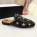 Gucci Princetown Embroidered Leather Slipper 505268 Black 2018