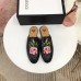 Gucci Princetown Flower Leather Slipper ‎449267 Black 2018