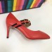 Gucci Sylvie Leather Pump 7cm Heel 475085 Red 2018