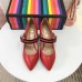 Gucci Sylvie Leather Pump 7cm Heel 475085 Red 2018