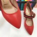 Gucci Sylvie Leather Pump 7cm Heel 475085 Red 2018