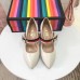 Gucci Sylvie Leather Pump 7cm Heel 475085 White 2018