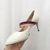 Gucci Sylvie Leather Pump 7cm Heel 475085 White 2018