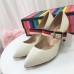 Gucci Sylvie Leather Pump 7cm Heel 475085 White 2018