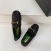 Gucci Heel 4.5cm Leather Platform Loafers with Horsebit black 2019