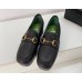 Gucci Heel 4.5cm Leather Platform Loafers with Horsebit black 2019