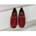 Gucci Heel 4.5cm Leather Platform Loafers with Horsebit red 2019