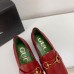 Gucci Heel 4.5cm Leather Platform Loafers with Horsebit red 2019