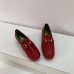 Gucci Heel 4.5cm Leather Platform Loafers with Horsebit red 2019