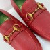 Gucci Heel 4.5cm Leather Platform Loafers with Horsebit red 2019