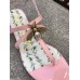 Gucci Patent Leather Sandal with Bee ‎524624 Pink 2018