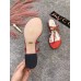 Gucci Patent Leather Sandal with Bee ‎524624 Red 2018