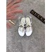 Gucci Patent Leather Sandal with Bee ‎524624 White 2018