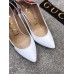 Gucci Leather Web Slingback Pump 105mm Heel 525942 White 2018