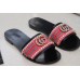 Gucci Velvet Slide Sandals With Crystals 525366 Dark Pink 2019