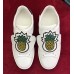 Gucci Ace Sneaker With Removable Embroidered Pineapple Patch ‎481152  White 2017