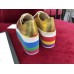 Gucci Metallic Gold Leather Rainbow Platform Sneaker 474538 2017