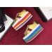 Gucci Metallic Gold Leather Rainbow Platform Sneaker 474538 2017