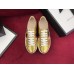 Gucci Metallic Gold Leather Rainbow Platform Sneaker 474538 2017