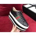 Gucci Leather Platform Web Stripe Sneaker Black 476783 2017