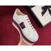 Gucci Leather Platform Web Stripe Sneaker White 475649 2017