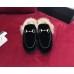 Gucci Princetown Velet Horsebit Detail Slipper With Fur 448657 Black 2017