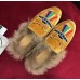 Gucci Princetown Velet Horsebit Detail Embroidered Sky Boat Slipper With Fur Yellow 2017