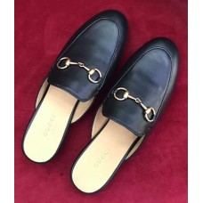 Gucci Princetown Leather Horsebit Detail Slipper 423513 Black 2017