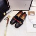 Gucci Leather Double G mid-heel loafer shoes Black(Y30-721703)