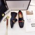 Gucci Leather Double G mid-heel loafer shoes Black(Y30-721703)