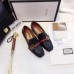 Gucci Leather Double G mid-heel loafer shoes Black(Y30-721703)