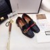 Gucci Leather Double G mid-heel preal loafer shoes Black(Y30-721704)