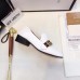 Gucci Leather Double G mid-heel loafer shoes White(Y30-721705)