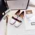 Gucci Leather Double G mid-heel loafer shoes White(Y30-721705)