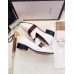 Gucci Leather Double G mid-heel loafer shoes White(Y30-721705)