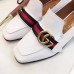 Gucci Leather Double G mid-heel preal loafer shoes White(Y30-721706)