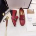 Gucci Leather Double G mid-heel loafer shoes Red(Y30-721707)