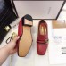 Gucci Leather Double G mid-heel loafer shoes Red(Y30-721707)