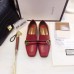 Gucci Leather Double G mid-heel loafer shoes Red(Y30-721707)